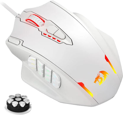 Redragon M908 RGB Wired Gaming Mouse with 18 Programmable Buttons & 12400 DPI