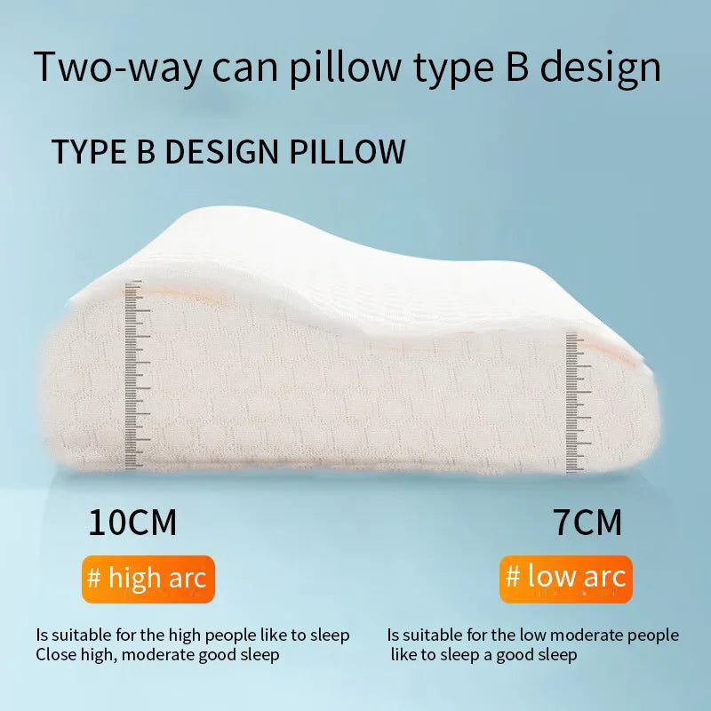 Memory Foam Anti-Snore Pillow - Slow Rebound, Temp-Sensing Core