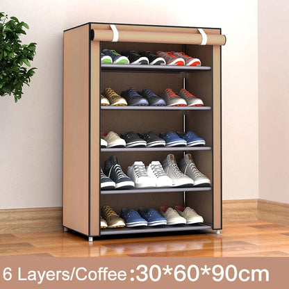 Shoe Rack Organizer Dustproof Shoe Cabinet Multilayer Minimalist Nonwoven Home Furniture Space-saving Cabinets Shoe Shelf