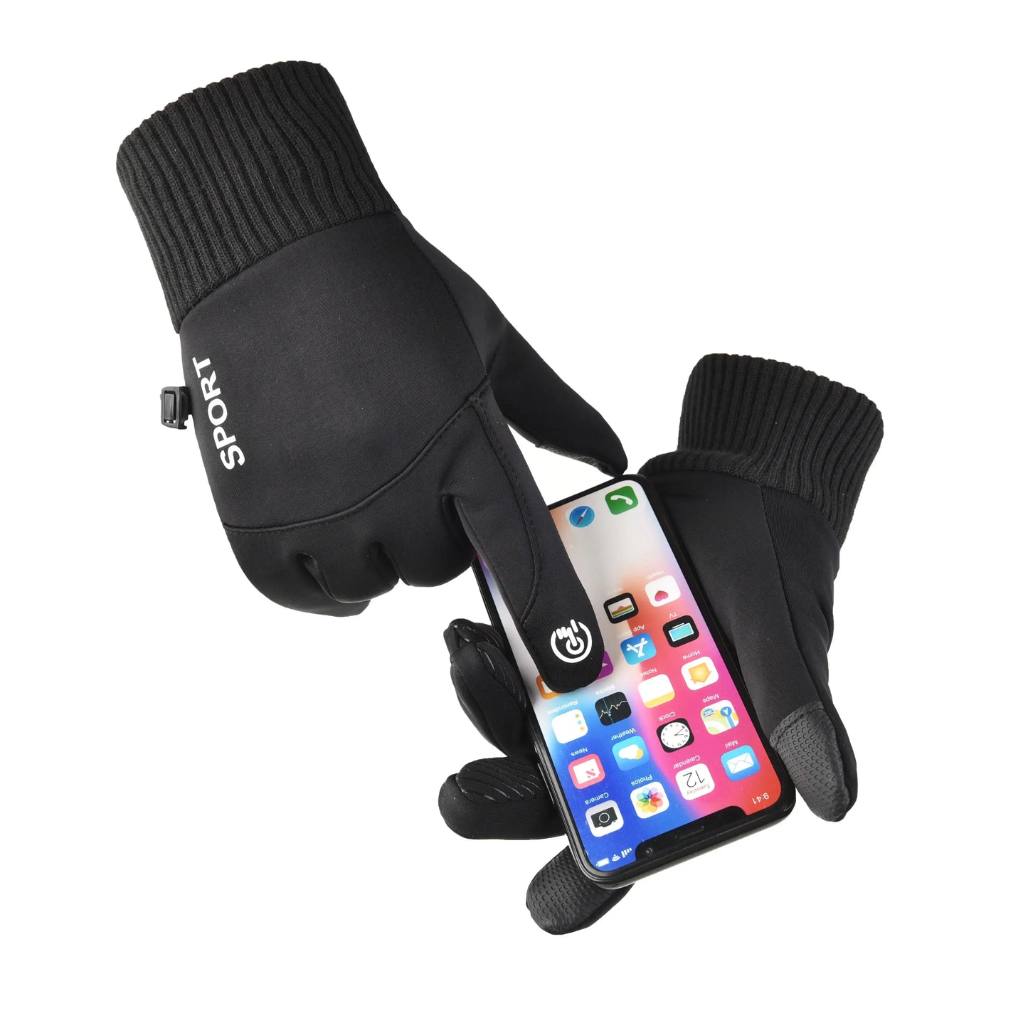 Men's Thermal Waterproof Cycling & Motorcycle Gloves - Full Finger Touchscreen, Non-slip for Outdoor, Skiing & Running