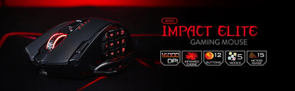 Redragon M913 Gaming Mouse 16000 DPI with 16 Programmable Buttons & RGB Lighting (Wired/Wireless)