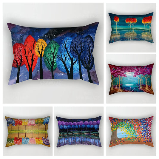 Home autumn decoration Oil painting style pillow cushion cover decorations throw pillow cover 30*50 pillowcase 30x50 40x60 50*70