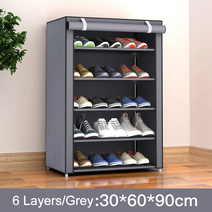 Shoe Rack Organizer Dustproof Shoe Cabinet Multilayer Minimalist Nonwoven Home Furniture Space-saving Cabinets Shoe Shelf