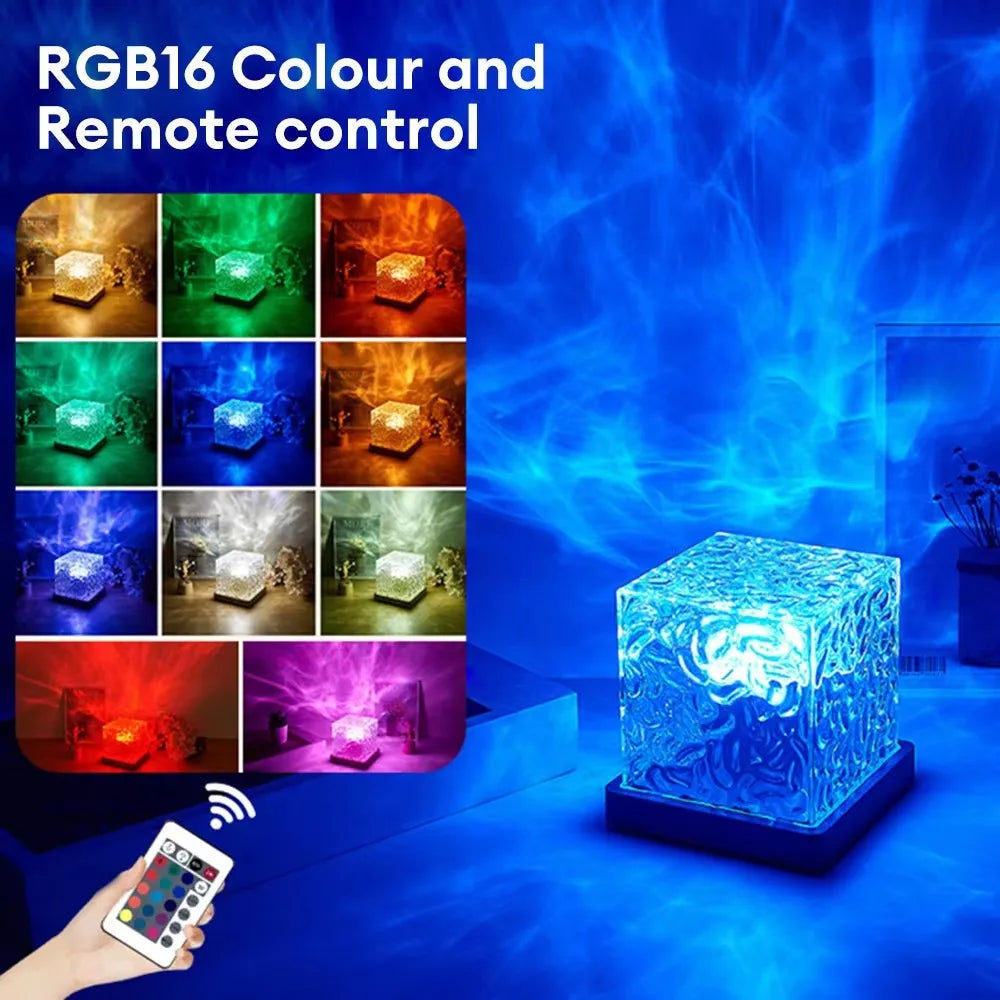 Northern Lights Wave Projector - 16-Color LED Night Light with Remote