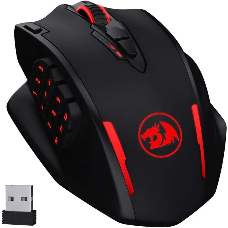 Redragon M913 Gaming Mouse 16000 DPI with 16 Programmable Buttons & RGB Lighting (Wired/Wireless)