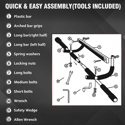 Portable Doorway Pull-Up Bar - Multi-Functional Upper Body Trainer