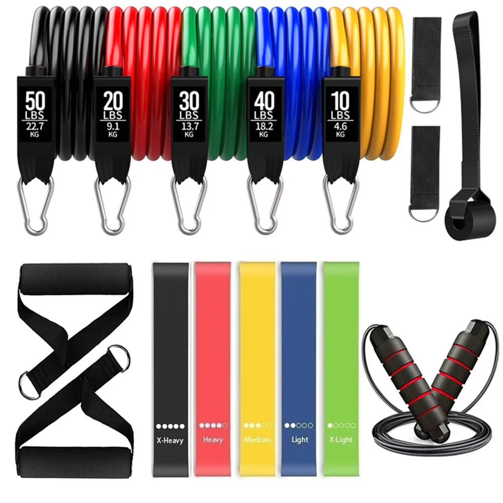 360lbs Resistance Bands Set – Elastic Tubes for Fitness, Yoga, and Home Gym Workouts