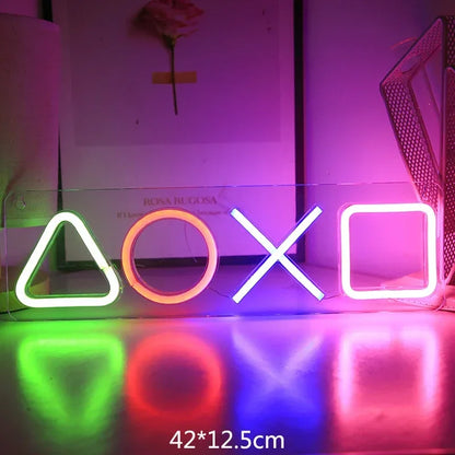 Neon Gamer LED Sign – USB Wall Decor for Bedroom & Game Room