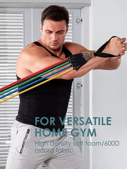 360lbs Resistance Bands Set – Elastic Tubes for Fitness, Yoga, and Home Gym Workouts