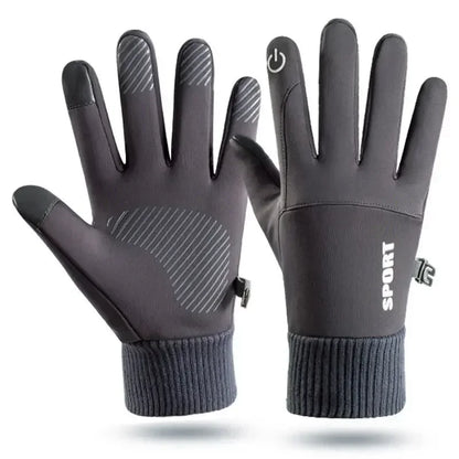 Men's Thermal Waterproof Cycling & Motorcycle Gloves - Full Finger Touchscreen, Non-slip for Outdoor, Skiing & Running