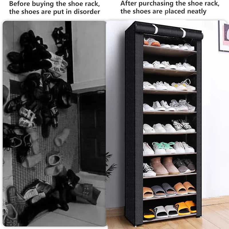 Shoe Rack Organizer Dustproof Shoe Cabinet Multilayer Minimalist Nonwoven Home Furniture Space-saving Cabinets Shoe Shelf