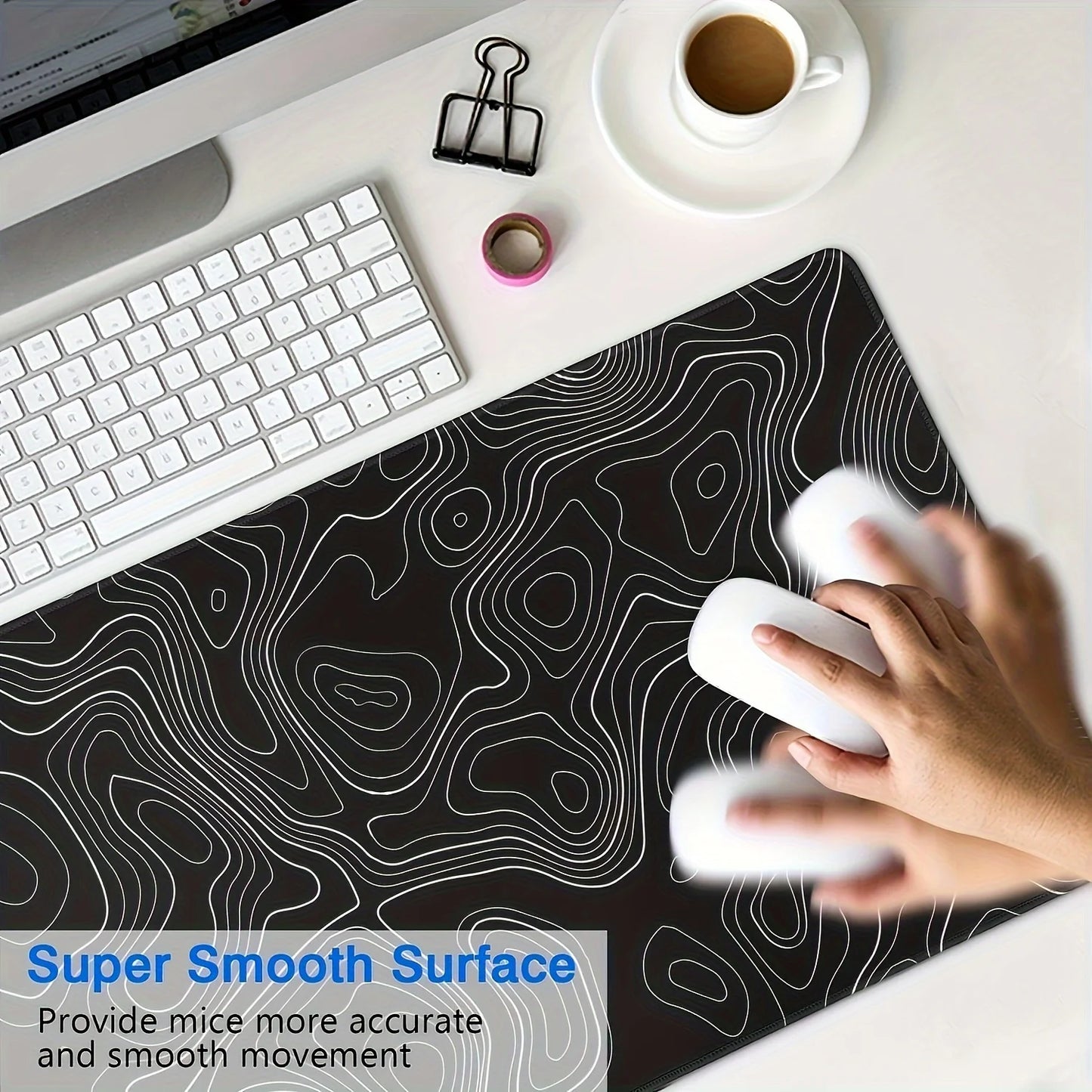 Large Non-Slip Gaming Mouse Pad - Rubber Desk Carpet for Keyboard & Laptop