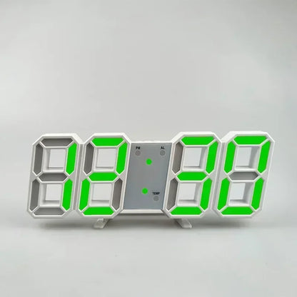 3D LED Digital Alarm Clock - Time/Date/Temp Display