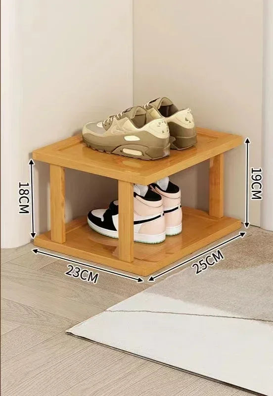 Bamboo Simple Shoe Rack Multi-layer Shoe Rack Household Doorstep Storage Rack Small Household Shoe Storage Tool Corner Organizer