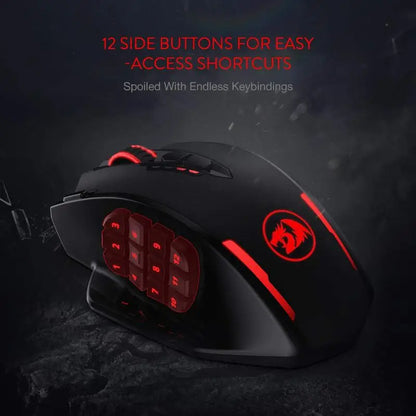 Redragon M913 Gaming Mouse 16000 DPI with 16 Programmable Buttons & RGB Lighting (Wired/Wireless)