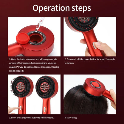 VibroRed Hair Growth Comb – Scalp Massager & Red Light Therapy