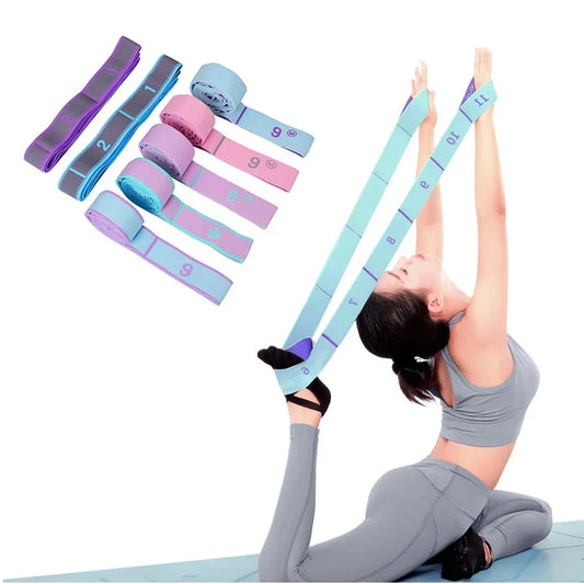 Yoga Stretch Strap & Resistance Band for Pilates, Ballet, Gymnastics, and Strength Training