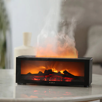 Creative Fireplace Aroma Diffuser – LED, Remote, Auto-Off