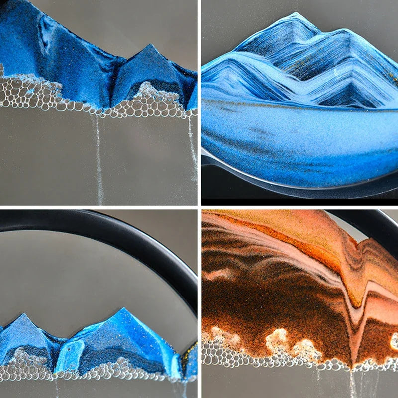 3D Moving Sand Art - Deep Sea Sandscape Hourglass