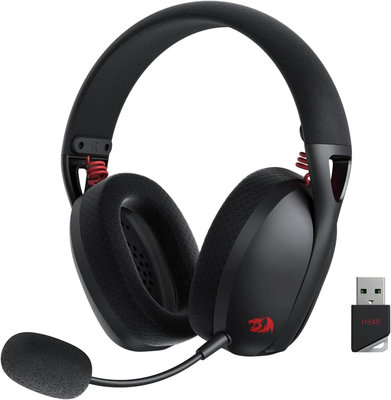 Redragon H848 Wireless Gaming Headset with 7.1 Surround & Detachable Mic