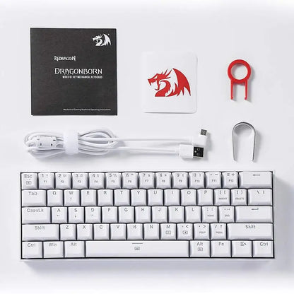 Redragon K630 Dragonborn 60% RGB Wired Mechanical Gaming Keyboard with Hot-Swappable Keys