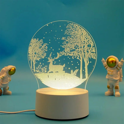 Romantic Love 3D Acrylic Led Lamp for Home Children's Night Light Wedding Decoration Birthday Party Valentine's Day Bedside Lamp