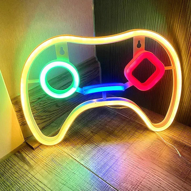 Neon Gamer LED Sign – USB Wall Decor for Bedroom & Game Room