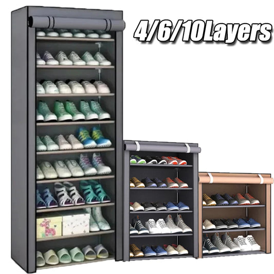 Shoe Rack Organizer Dustproof Shoe Cabinet Multilayer Minimalist Nonwoven Home Furniture Space-saving Cabinets Shoe Shelf