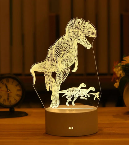 Romantic Love 3D Acrylic Led Lamp for Home Children's Night Light Wedding Decoration Birthday Party Valentine's Day Bedside Lamp