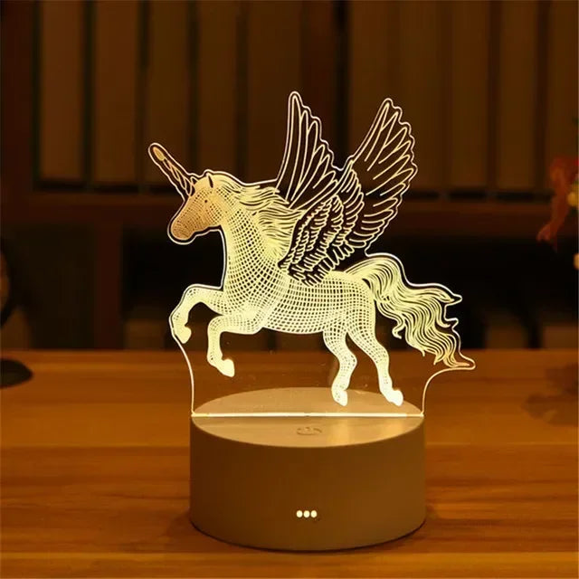 Romantic Love 3D Acrylic Led Lamp for Home Children's Night Light Wedding Decoration Birthday Party Valentine's Day Bedside Lamp