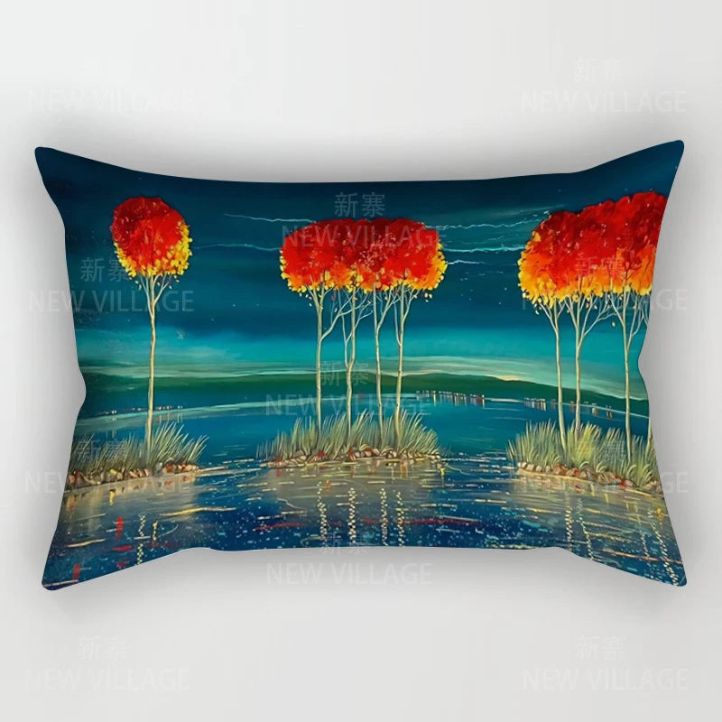 Home autumn decoration Oil painting style pillow cushion cover decorations throw pillow cover 30*50 pillowcase 30x50 40x60 50*70