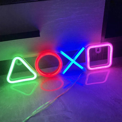 Neon Gamer LED Sign – USB Wall Decor for Bedroom & Game Room