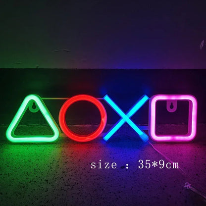 Neon Gamer LED Sign – USB Wall Decor for Bedroom & Game Room