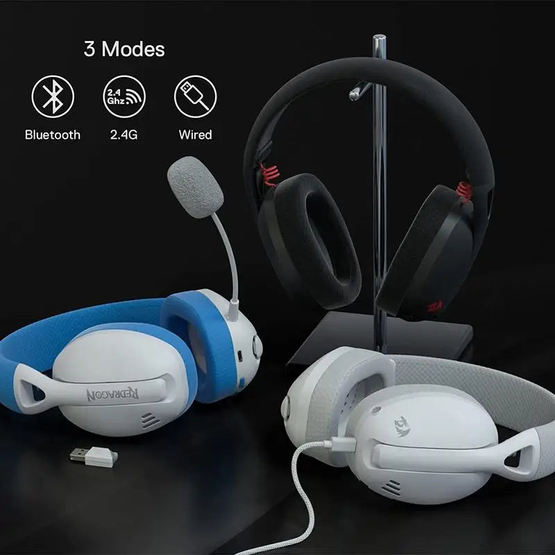 Redragon H848 Wireless Gaming Headset with 7.1 Surround & Detachable Mic