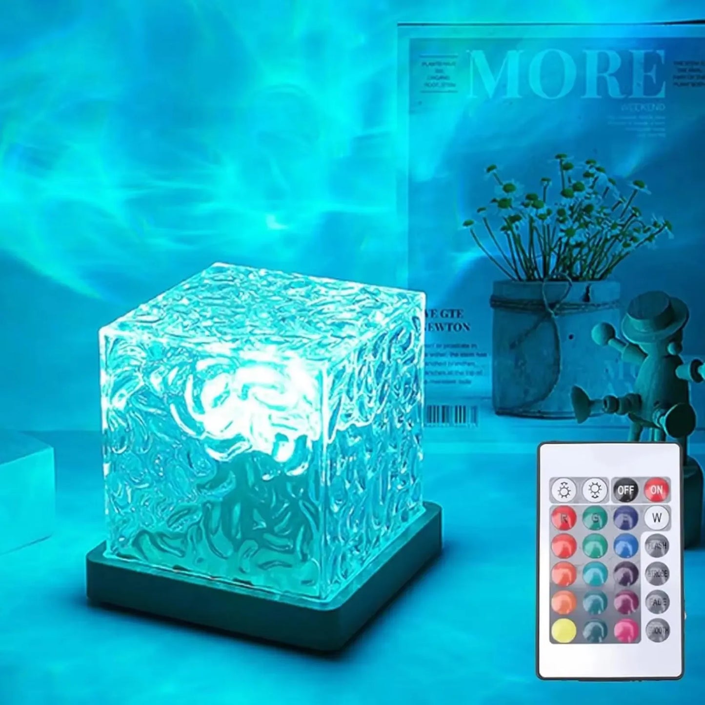 Northern Lights Wave Projector - 16-Color LED Night Light with Remote