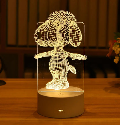 Romantic Love 3D Acrylic Led Lamp for Home Children's Night Light Wedding Decoration Birthday Party Valentine's Day Bedside Lamp