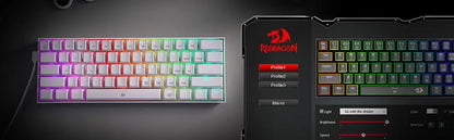 Redragon K630 Dragonborn 60% RGB Wired Mechanical Gaming Keyboard with Hot-Swappable Keys