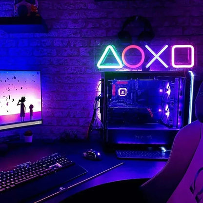 Neon Gamer LED Sign – USB Wall Decor for Bedroom & Game Room