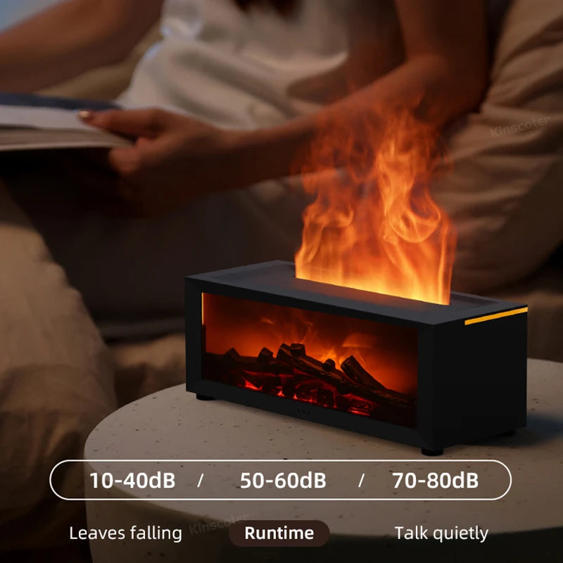 Creative Fireplace Aroma Diffuser – LED, Remote, Auto-Off