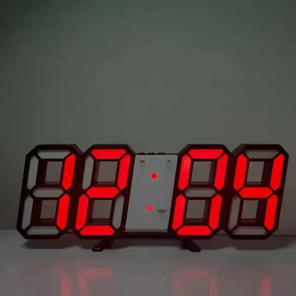 3D LED Digital Alarm Clock - Time/Date/Temp Display