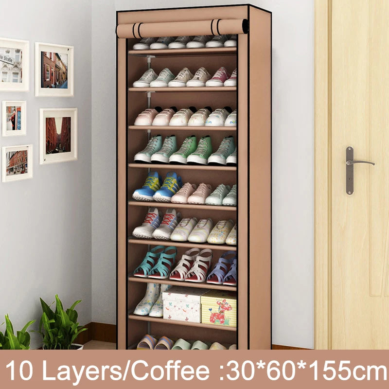 Shoe Rack Organizer Dustproof Shoe Cabinet Multilayer Minimalist Nonwoven Home Furniture Space-saving Cabinets Shoe Shelf