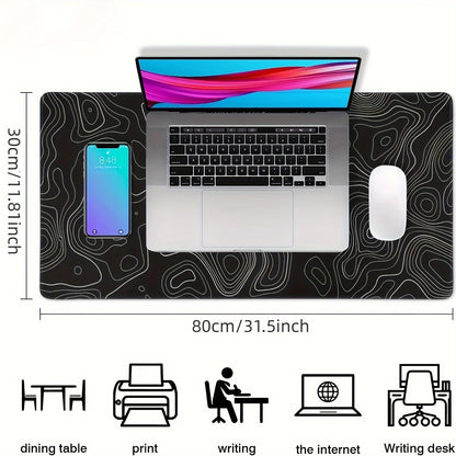 Large Non-Slip Gaming Mouse Pad - Rubber Desk Carpet for Keyboard & Laptop