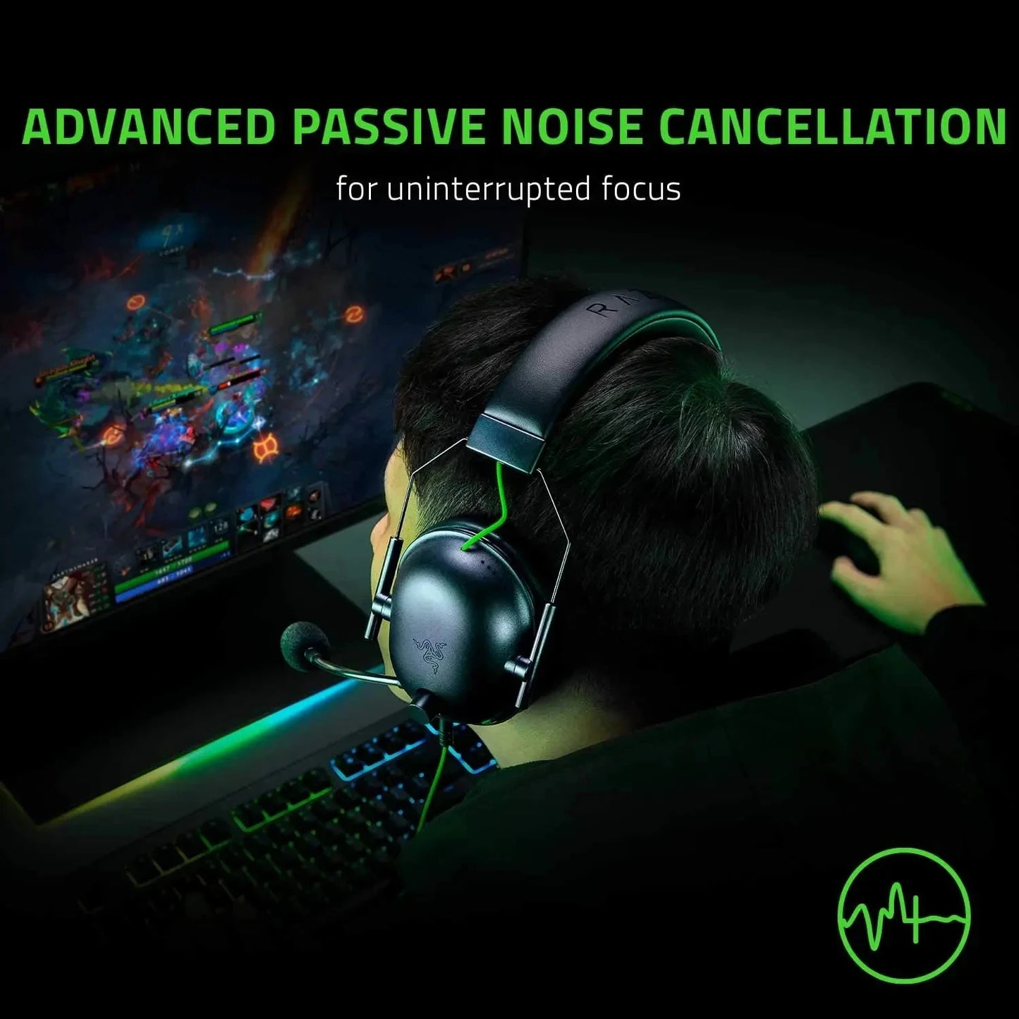 Razer BlackShark V2 X Wired Esports Headset with Noise Cancellation & 7.1 Surround Sound