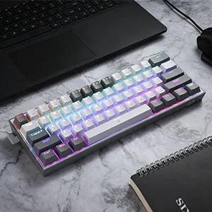 Redragon K617 Fizz 60% RGB Wired Mechanical Gaming Keyboard with Red Switches