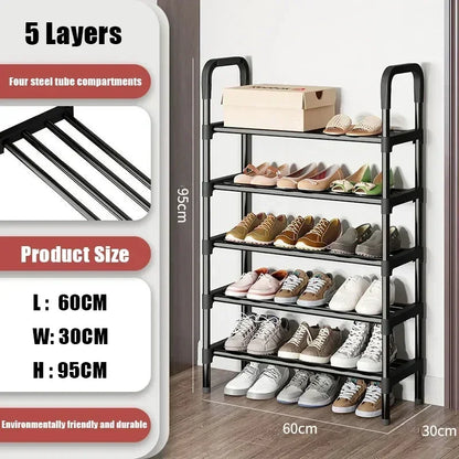 Simple Metal Shoe Rack Multilaye Metal Shoes Rack Space Saving And Simple Shoes Shelves Cabints Space Black Elevated Shoe Racks