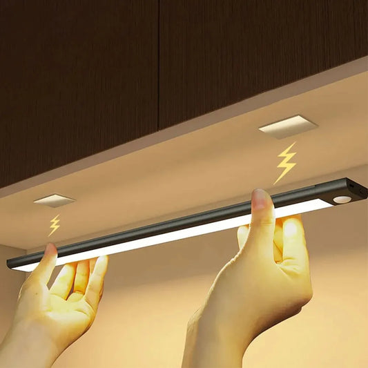 LED Cabinet Light USB Type-C Rechargeable Motion Sensor Led Lamp for Kitchen Wardrobe Cabinet Lighting 20cm/30cm/40cm/50cm/60cm