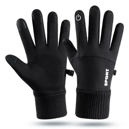 Men's Thermal Waterproof Cycling & Motorcycle Gloves - Full Finger Touchscreen, Non-slip for Outdoor, Skiing & Running