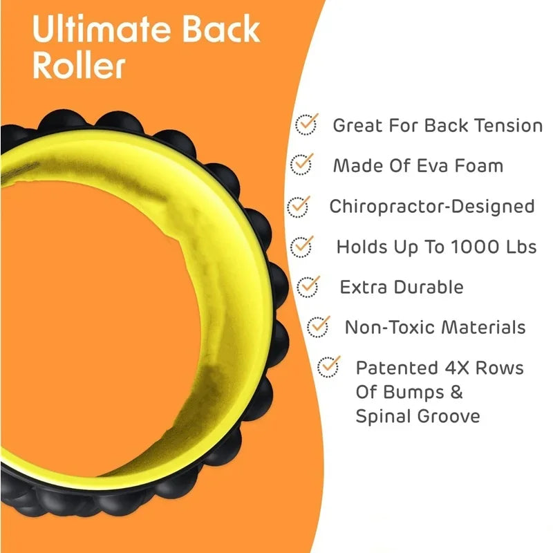 New Premium Foam Yoga Massage Roller Yoga Wheel Back Stretcher Back Massager For Back Pain Relief Gym Home Fitness Equipment