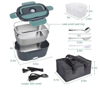 1.5L 60W Portable Electric Lunch Box – Leak-Proof Food Warmer for Car & Home